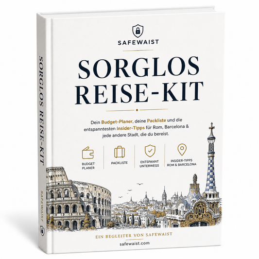 Safewaist Sorglos Reise-Kit – kostenloser Reiseführer mit Budget-Planer, Packliste und Insider-Tipps für Rom und Barcelona